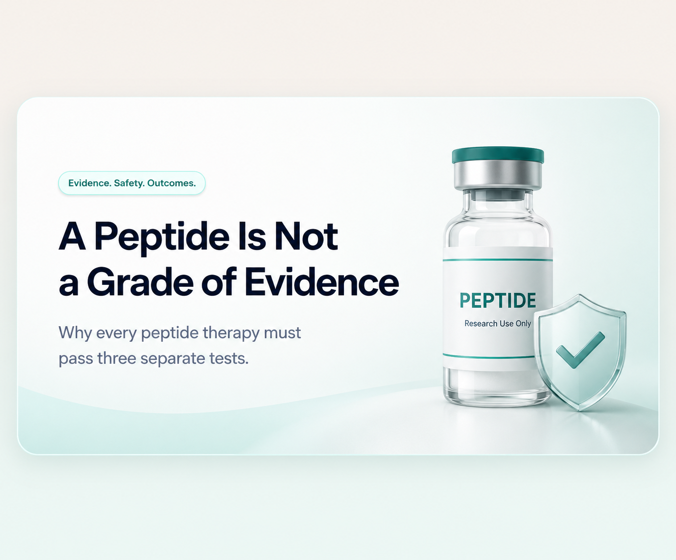 Purity Is Not Proof: The Three Tests Every Peptide Therapy Must Pass